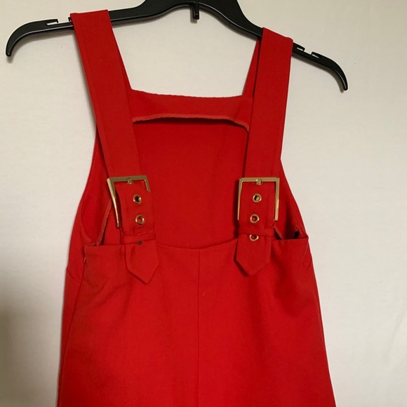 RACHEL ZOE/ red stanley buckle dress - Picture 5 of 6